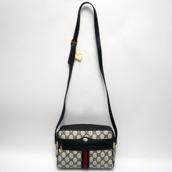 Vintage 1980's Vintage Gucci Blue Messenger Bag - Picture 1 of 14